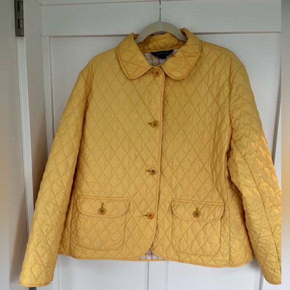 Lands' End Jackets & Blazers - Lands' End Daisy yellow Quilted, Puffer Jacket sz XL 18-20